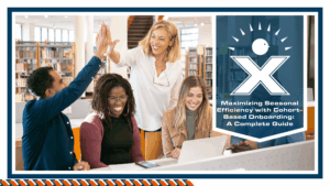 a group of people celebrating at work