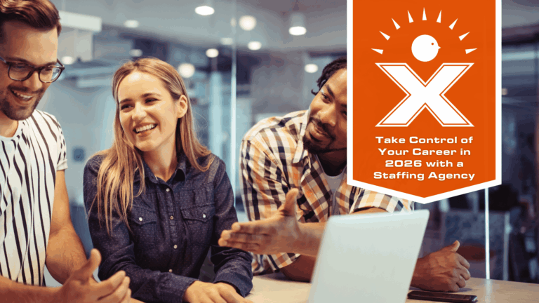 Job seeker working with a staffing agency to plan career goals